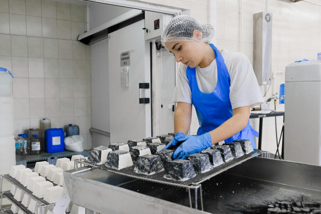 women working in cheese factory. The Future of Food